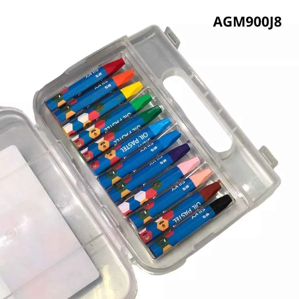 Oil Pastel Crayon M&G Silky 12 Colors Y3318 AGM900J8 / Krayon 12 Warna